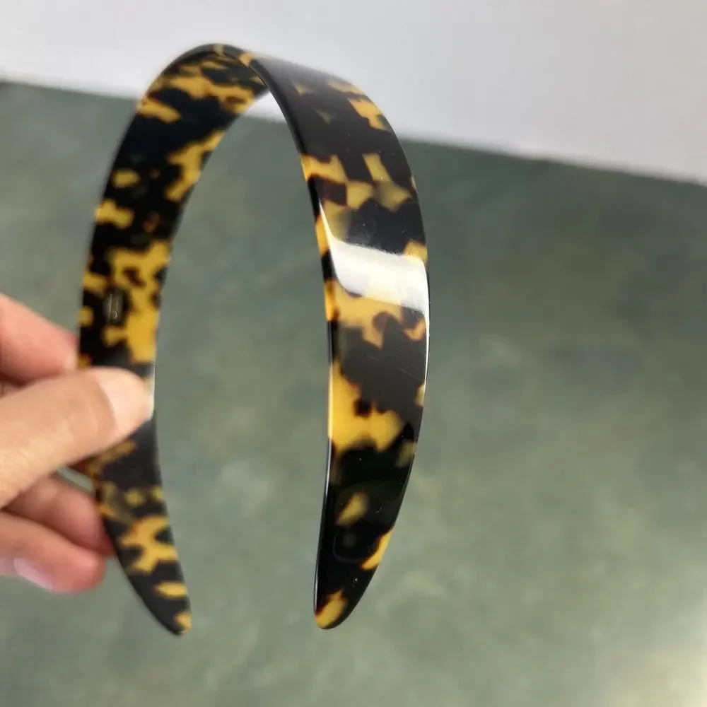 Vintage Charles J Wahba Tortoiseshell Wide Headband Handmade France Hair Band